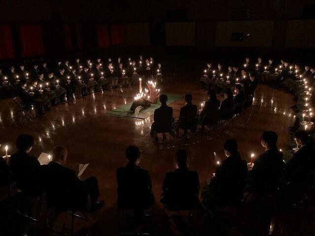 中学1年生 キャンドルサービス